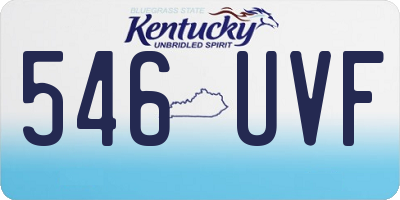 KY license plate 546UVF