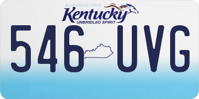 KY license plate 546UVG
