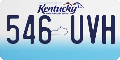 KY license plate 546UVH