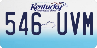 KY license plate 546UVM