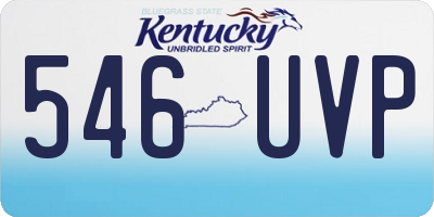 KY license plate 546UVP