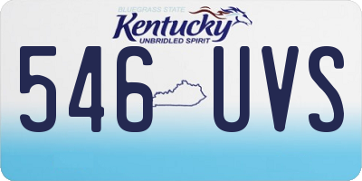 KY license plate 546UVS