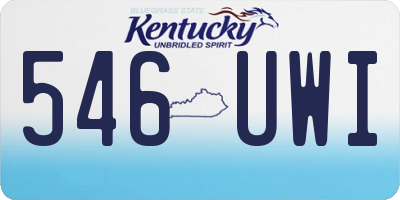 KY license plate 546UWI
