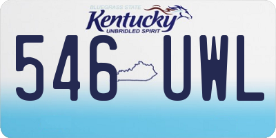 KY license plate 546UWL