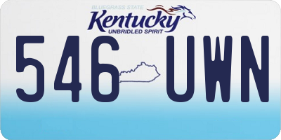 KY license plate 546UWN