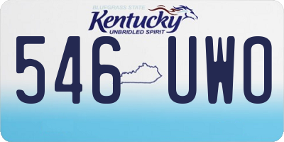 KY license plate 546UWO
