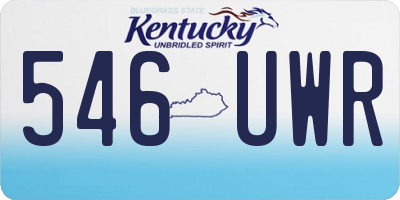 KY license plate 546UWR