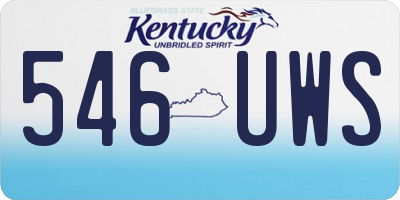KY license plate 546UWS