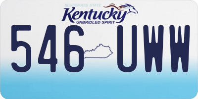 KY license plate 546UWW
