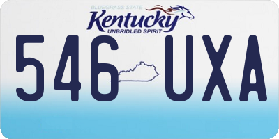 KY license plate 546UXA