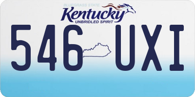 KY license plate 546UXI