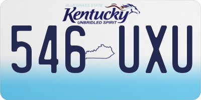 KY license plate 546UXU