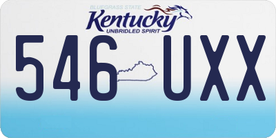 KY license plate 546UXX