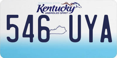 KY license plate 546UYA