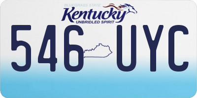 KY license plate 546UYC