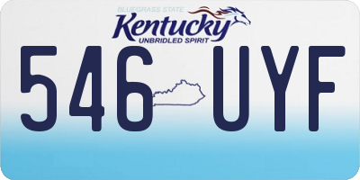 KY license plate 546UYF