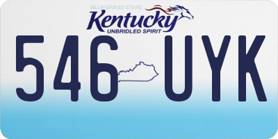 KY license plate 546UYK