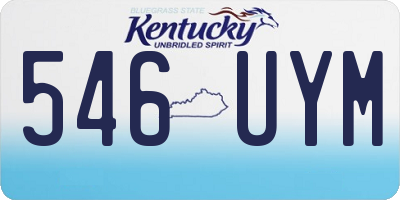 KY license plate 546UYM