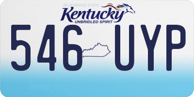 KY license plate 546UYP