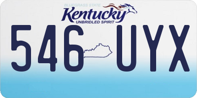 KY license plate 546UYX