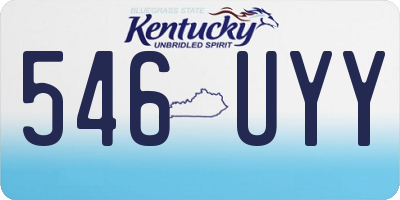 KY license plate 546UYY
