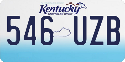 KY license plate 546UZB