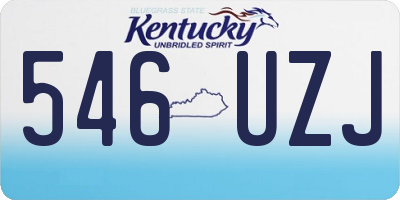 KY license plate 546UZJ
