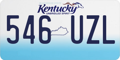 KY license plate 546UZL