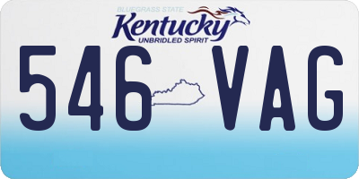 KY license plate 546VAG