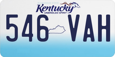 KY license plate 546VAH