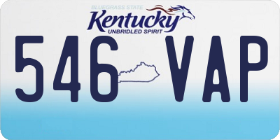 KY license plate 546VAP