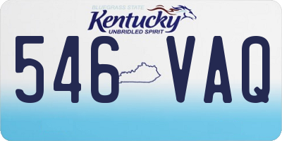 KY license plate 546VAQ