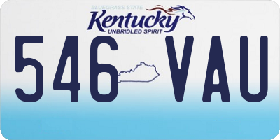 KY license plate 546VAU