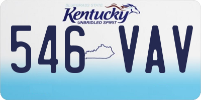 KY license plate 546VAV