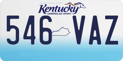 KY license plate 546VAZ