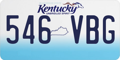 KY license plate 546VBG