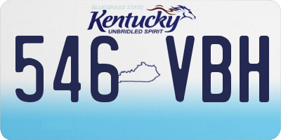 KY license plate 546VBH