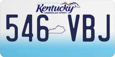 KY license plate 546VBJ