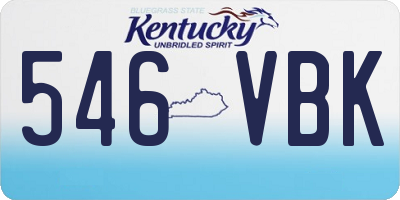 KY license plate 546VBK