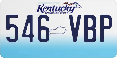 KY license plate 546VBP