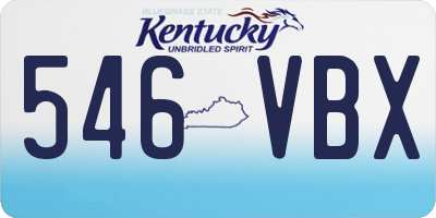KY license plate 546VBX