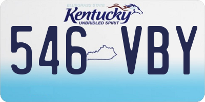 KY license plate 546VBY
