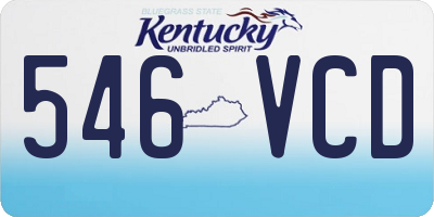 KY license plate 546VCD