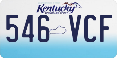 KY license plate 546VCF
