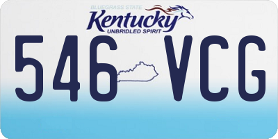KY license plate 546VCG