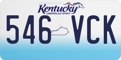 KY license plate 546VCK