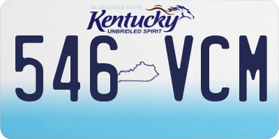 KY license plate 546VCM