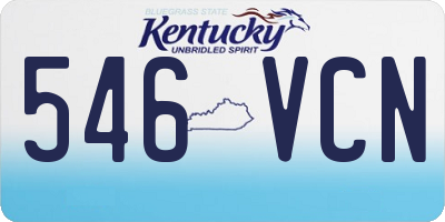 KY license plate 546VCN