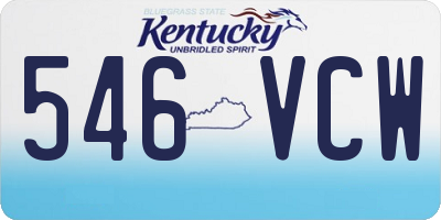 KY license plate 546VCW