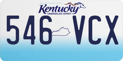 KY license plate 546VCX